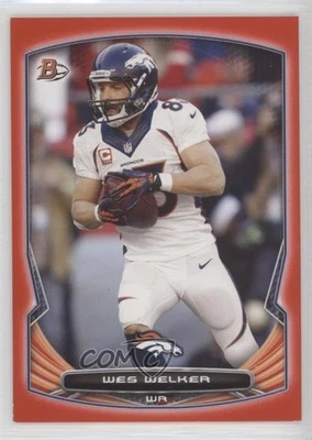 2014 Bowman Red /25 Wes Welker #39 - Image 1 of 2