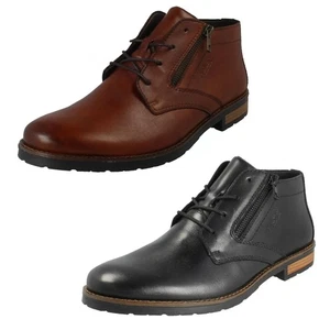 Mens Rieker Zip and Lace Up Fastening Chelsea Ankle Boots 14609 - Picture 1 of 19