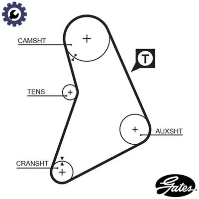 CINTURÓN DE DISTRIBUCIÓN 5069 PARA FORD OTOSAN NER 2.0L 4cyl TAUNUSREC/ROJO/R2A/REF/REB 1.8L Foto 1 de 4