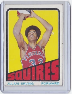 1972 Topps Basketball Julius Erving Rookie Card #195 Virginia Squires - Picture 1 of 2