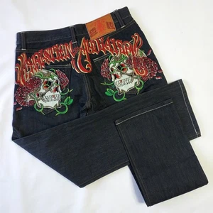 CHRISTIAN AUDIGIER © Denim. Blue Jeans With Embroidery - Picture 1 of 12