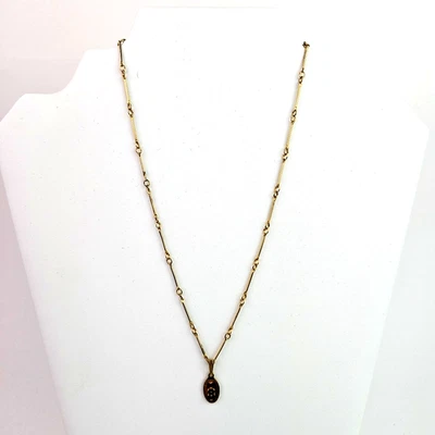 Park Lane Gold Tone Red MOM Letters Pendant Necklace 17 inch Delicate Vintage - Image 1 of 4