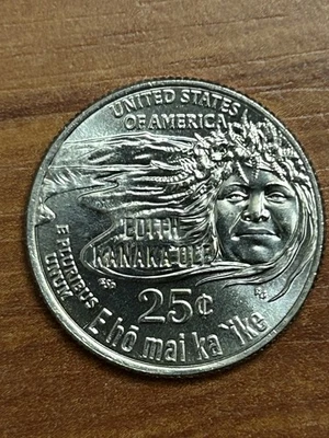 UNITED STATES: 2023 D Quarter Dollar Edith Kanaka' Ole - Error " In Cod We Trust - Image 1 of 3