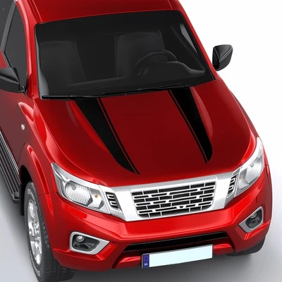 Car Hood Bonnet Stripes Decals for Nissan Frontier Navara All Generations NP300 - Изображение 1 из 4