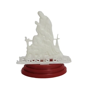 Christmas Nativity 3.25" Plastic "Jesus is Born" Figurine 1960s Hong Kong - RARE - Picture 1 of 6