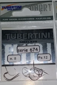Tubertini Angelhaken Serie 674 nikelato, cutting point, pcs12/blister - Bild 1 von 1