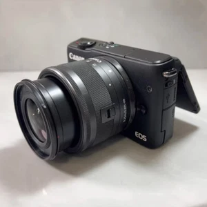 Canon EOS M10 Mirrorless Digital Camera 18MP 15-45mm Lens Black - Picture 1 of 9