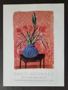Litografia offset David Hockney ""Amaryllis in vaso"" stampa poster 1994 - Foto 1 di 1