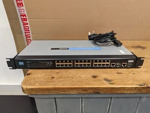 Linksys SR224G Switch 24Port 10/100 +2 Port Gigabit +2 mini GBIC - Picture 1 of 2