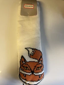 Hunter Original Kids Cheeky Fox Slipper Socks Size Medium 12637 Sz 11-3 - Picture 1 of 3
