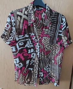 Kaum getragene bunte mehrfarbige Damenbluse (Gerry Weber) Gr. 46 - Bild 1 von 3