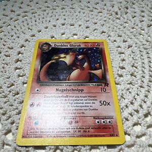 German Holo Pokémon Card Dark Charizard - Dunkles Glurak - 4/82 Team Rocket LP