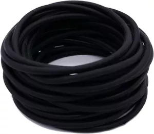 24 Piece Black Rubber Gummy Silicone Bracelets Jelly Soft Wristbands Black - Picture 1 of 5