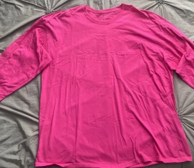 Fruit Of The Loom Mens Longsleeve Hot Pink XXL Shirt - Изображение 1 из 4
