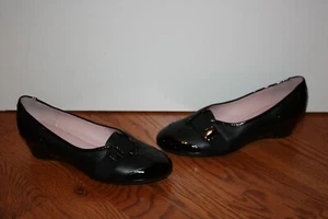 NEW Womens Taryn Rose Platz Traveler Black Leather Wedge Shoes Size 7.5 - Picture 1 of 5