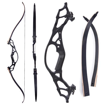 62'' Archery Recurve Bow 30-60lbs Takedown Aluminum Riser Bow Hunting Target - Image 1 of 4