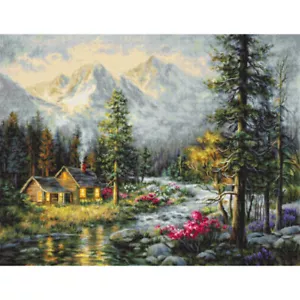 Gobelin kit Tapestry embroidery Kit Chalet Luca-S DIY Unprinted canvas - Picture 1 of 3