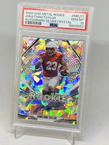 2020  Metal Rookie RC Jonathan Taylor Auto Silver Crystal /35 PSA 10 GEM POP 2 - Foto 1 di 8