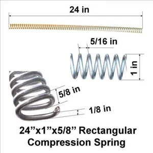 24 L. x 1 x 5/8 x 1/8 Zoll rechteckige Druckfeder  - Bild 1 von 4