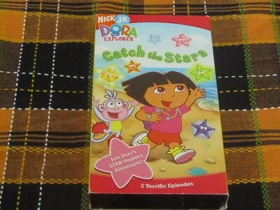 NICK JR~DORA THE EXPLORER~CATCH THE STARS~EDUCATIONAL~VHS~TESTED VG~BOOTS~SWIPER - Image 1 of 4