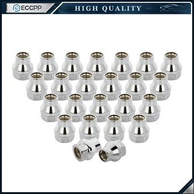 Juego de 24 tuercas de rueda cromadas M12x1.5 ET para Toyota para Kia Chevrole Trailblazer Foto 1 de 4