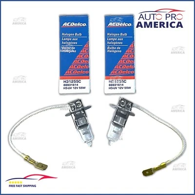 GM ACDELCO H3 Headlight Halogen Bulb 12V 55w 55W Bulbs 88931614 2pcs OEM NEW - Image 1 of 2