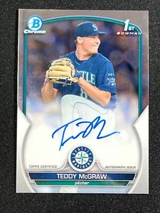 2023 Bowman DRAFT CHROME TEDDY MCGRAW AUTO MARINERS CDA-TM - Picture 1 of 2