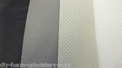 Perforated vinyl Faux Leather Headlining Black * Grey * white * Cream 54" wide - Image 1 of 4