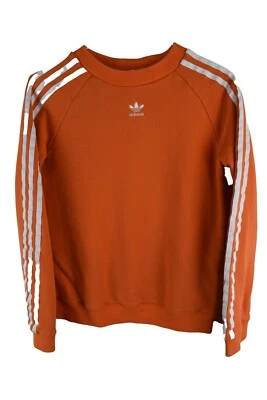 ADIDAS Orange Sweatshirt size Uk 6 Womens Crewneck Pullover Jumper Casual - Image 1 of 4