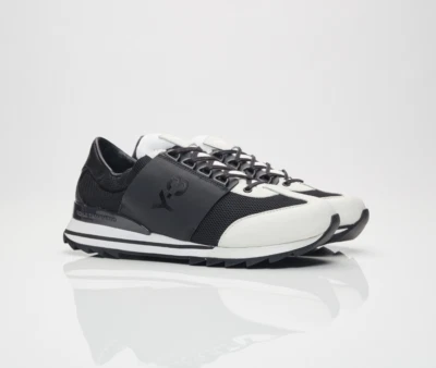 Y-3 RHITA Sport cuero negro blanco para mujer US8,5 Foto 1 de 4