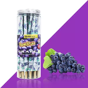 HONEYPUFF Classic King Size Grape Flavored Pre Rolled Cones 72 Pack - Imagen 1 de 10