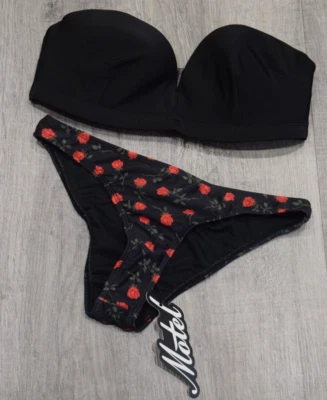 JUEGO DE BIKINI MEZCLA Y COMBINACIÓN BANDEAU ACOLCHADO PIERNA ALTA TALLA UK 6 D COPA C4 Foto 1 de 3