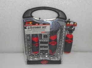 New Performance Tool W39000 (v3) 45-Pcs SAE Metric Stubby Set 1/4 & 3/8 Ratchet - Picture 1 of 5
