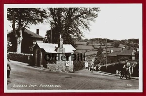 RP Horrabridge Saddlers Shop cyclists people postcard Yelverton Plymouth Devon - Picture 1 of 2