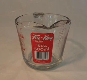 BRAND NEW Fire-King 2 Cup Glass Measuring Cup Anchor Hocking 16 Oz - Picture 1 of 8