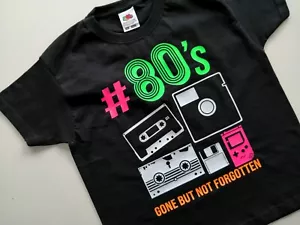 T-shirt retrò anni '80 uomo donna bambino made in the 1980 adulti vintage I Love anni '90 - Foto 1 di 20