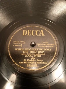 78 Clara Inter ( WHEN HILO HATTIE DOES THE HILO HOP / KING KAMEHAMEHA) DECCA - Picture 1 of 4