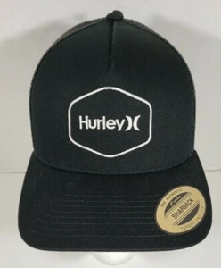 New Hurley Union Trucker Hat Snapback VMHAUNIT 010 Black Adjustable 1 Size - Picture 1 of 3