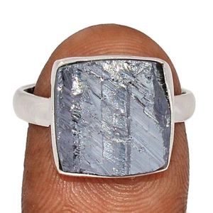 Natural Silicon 925 Sterling Silver Ring Jewelry s.9 CR59356 - Picture 1 of 1