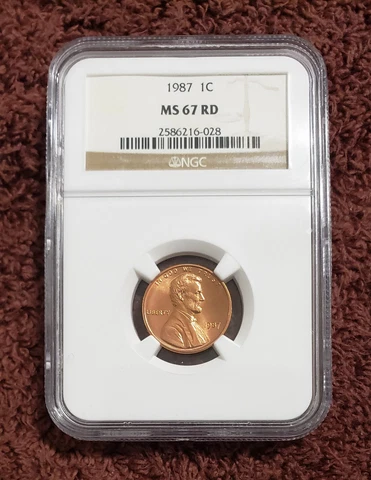 1987 P 1C MS 67 RD LINCOLN MEMORIAL CENT Cover