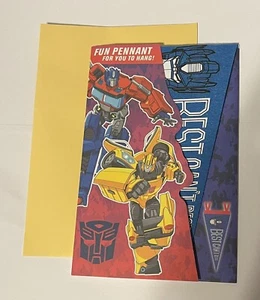 Hallmark Birthday Card~ Transformers W/ Pennant Flag ~ Best Can’t Rest - Picture 1 of 3