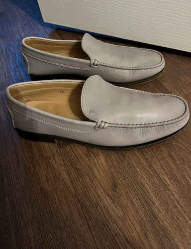 TOD’S Scarpe mocassino TOD'S uomo grigio beige in pelle taglia UK 7 5 EU 41