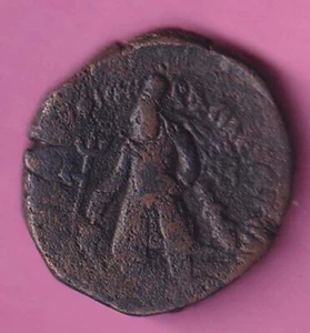Kushan dynasty's Vima Kadphises AD. 105-305 Century 15.50 G. copper coin - Picture 1 of 2