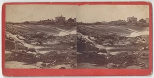 Cascada y edificios 1870 St. Anthony Falls, Minnesota STEREOVIEW Minneapolis - Imagen 1 de 2