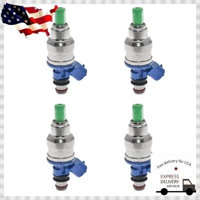 4pcs Fuel Injectors 195500-1970 For 1990-1993 Mazda Miata 1.6L Kia Sephia Foto 1 de 4