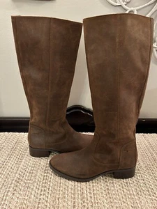 NWOB Donald J Pliner Bixbi Tall Suede Riding Boots Women Size 8.5 Boho Cowgirl - Picture 1 of 12