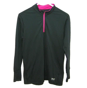 EVERLAST Sport Girl's (Size Youth XL) Black Athletic 1/4 Zip Running Shirt Top - Picture 1 of 5