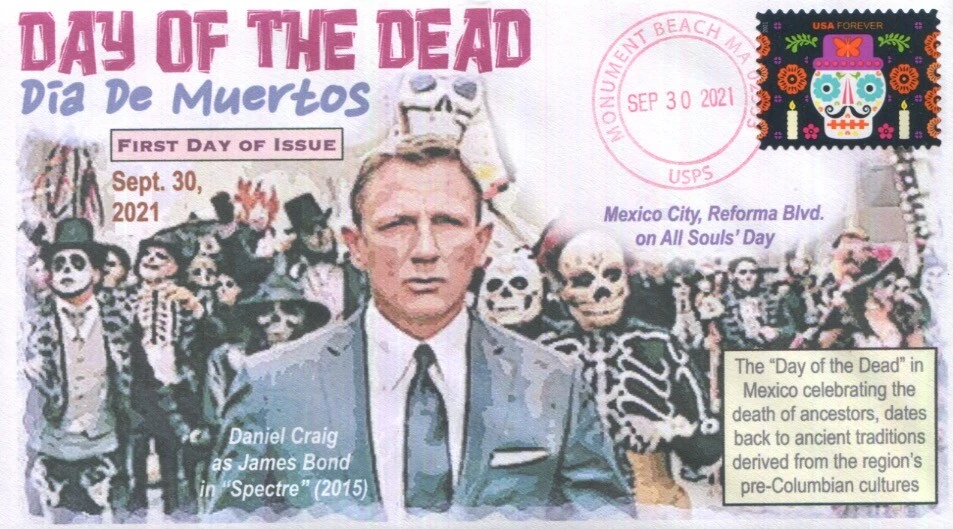 COVERSCAPE computer generated "Day of the Dead" forever 2021 U/O fdc - Image 1 of 1