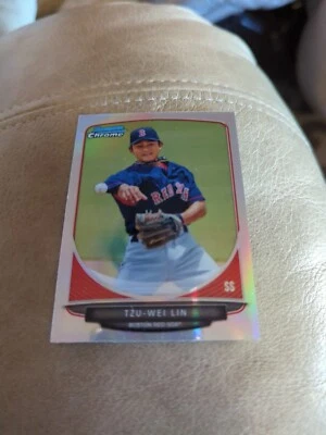 Tzu-Wei Lin 1st Rookie Refractor 2013 Bowman Chrome BCP133 Red Sox Prospect RC - Image 1 of 2