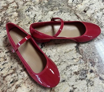 Nuevos zapatos Steve Madden Girl de charol rojo brillante Mary Jane’s talla 8 Foto 1 de 4